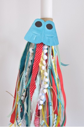 Handpainted Λαμπάδα Βάφτισης