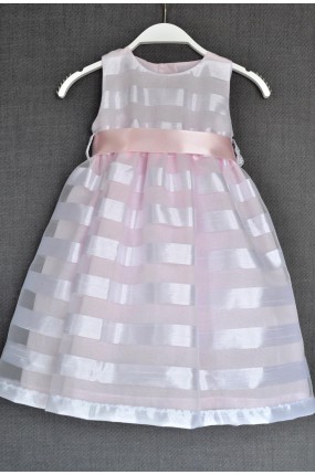 Χειροποίητο Φόρεμα Βάπτισης Aura Dress in Pink