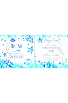 Προσκλητήριο Βάπτισης Βυθός 17119