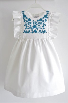 Χειροποίητο Λινό Φόρεμα Βάφτισης Nausica