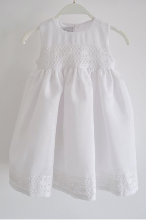 Χειροποίητο Φόρεμα Βάφτισης Linen Dress