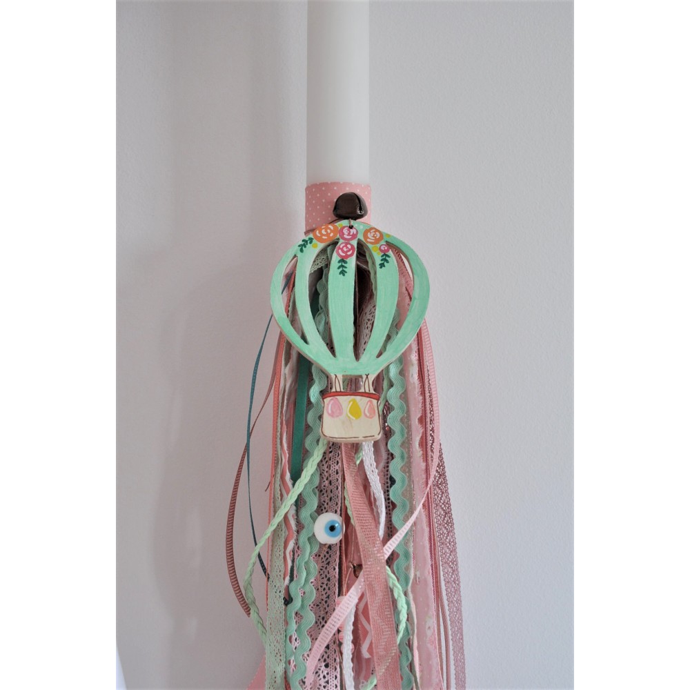 Χειροποίητη Λαμπάδα Βάφτισης Αερόστατο Χειροποίητη Λαμπάδα Βάφτισης Αερόστατο