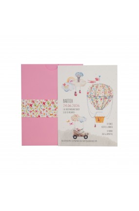 Προσκλητήριο Βάφτισης Αερόστατο