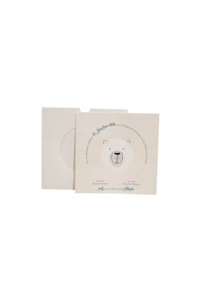 Προσκλητήριο Βάφτισης Αρκούδι