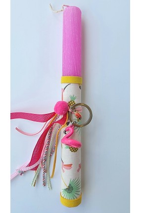 Πασχαλινή Λαμπάδα Μπρελόκ "Poolfloat Flamingo"