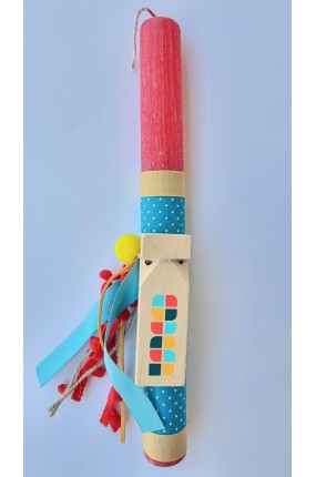 Πασχαλινή Λαμπάδα Ξύλινη Σφυρίχρα, με ήχο τρένου