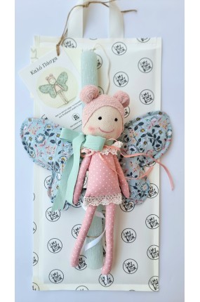 Χειροποίητη Πασχαλινή Λαμπάδα Πεταλούδα Kally