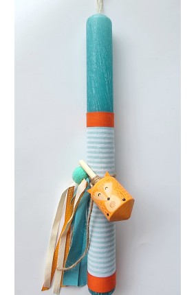 Χειροποίητη Πασχαλινή Λαμπάδα με Σβούρα Αλεπού