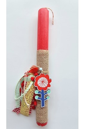 Χειροποίητη Πασχαλινή Λαμπάδα Λουλούδι 