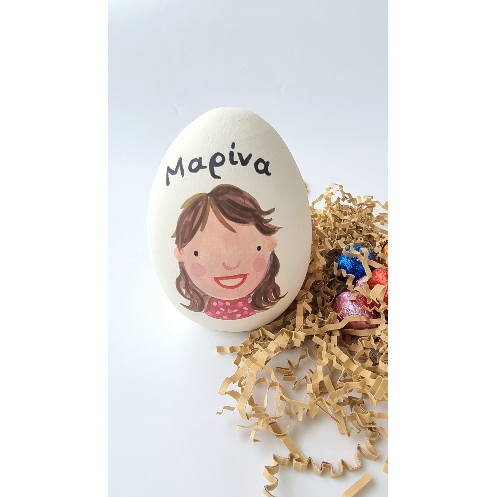 Χειροποίητο Κεραμικό Αβγό Προσωποποιημένο, Ζωγραφισμένο στο Χέρι Χειροποίητο Κεραμικό Αβγό Προσωποποιημένο, Ζωγραφισμένο στο Χέρι