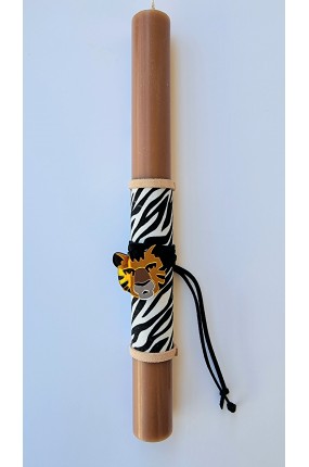 Χειροποίητη Πασχαλινή Λαμπάδα με Τίγρη