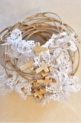 Μαρτυρικό Βάπτισης με Δαντέλα