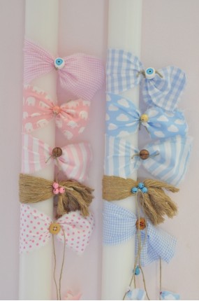 Twins Less is More Λαμπάδα Βάφτισης