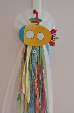 Handpainted Λαμπάδα Βάφτισης