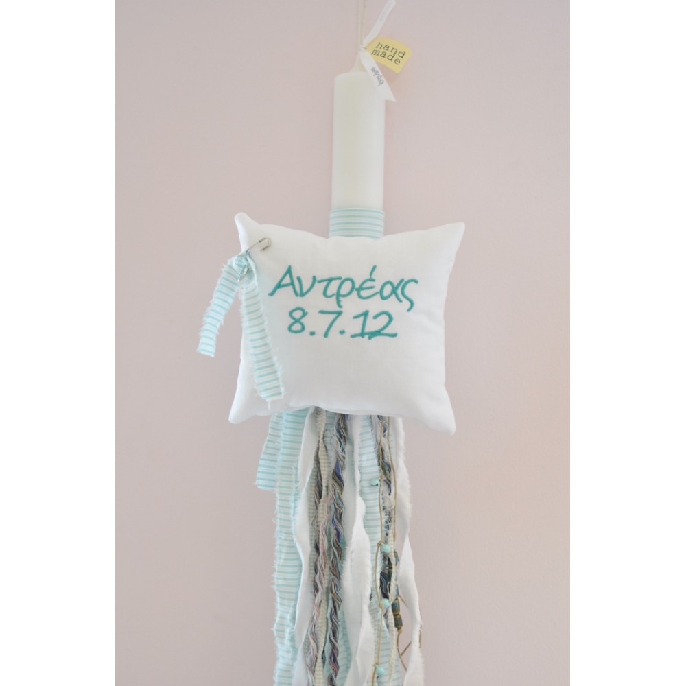 Name Pillow Λαμπάδα Βάφτισης Name Pillow Λαμπάδα Βάφτισης