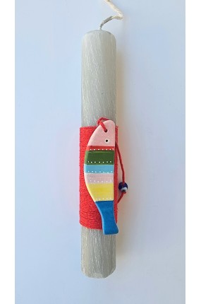 Πασχαλινή Λαμπάδα Κεραμικό Ψάρι-Πολύχρωμο