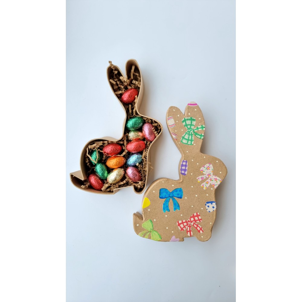 Χειροποίητο Πασχαλινό Κουνελάκι Φιόγκοι, ζωγραφισμένο στο χέρι Χειροποίητο Πασχαλινό Κουνελάκι Φιόγκοι, ζωγραφισμένο στο χέρι